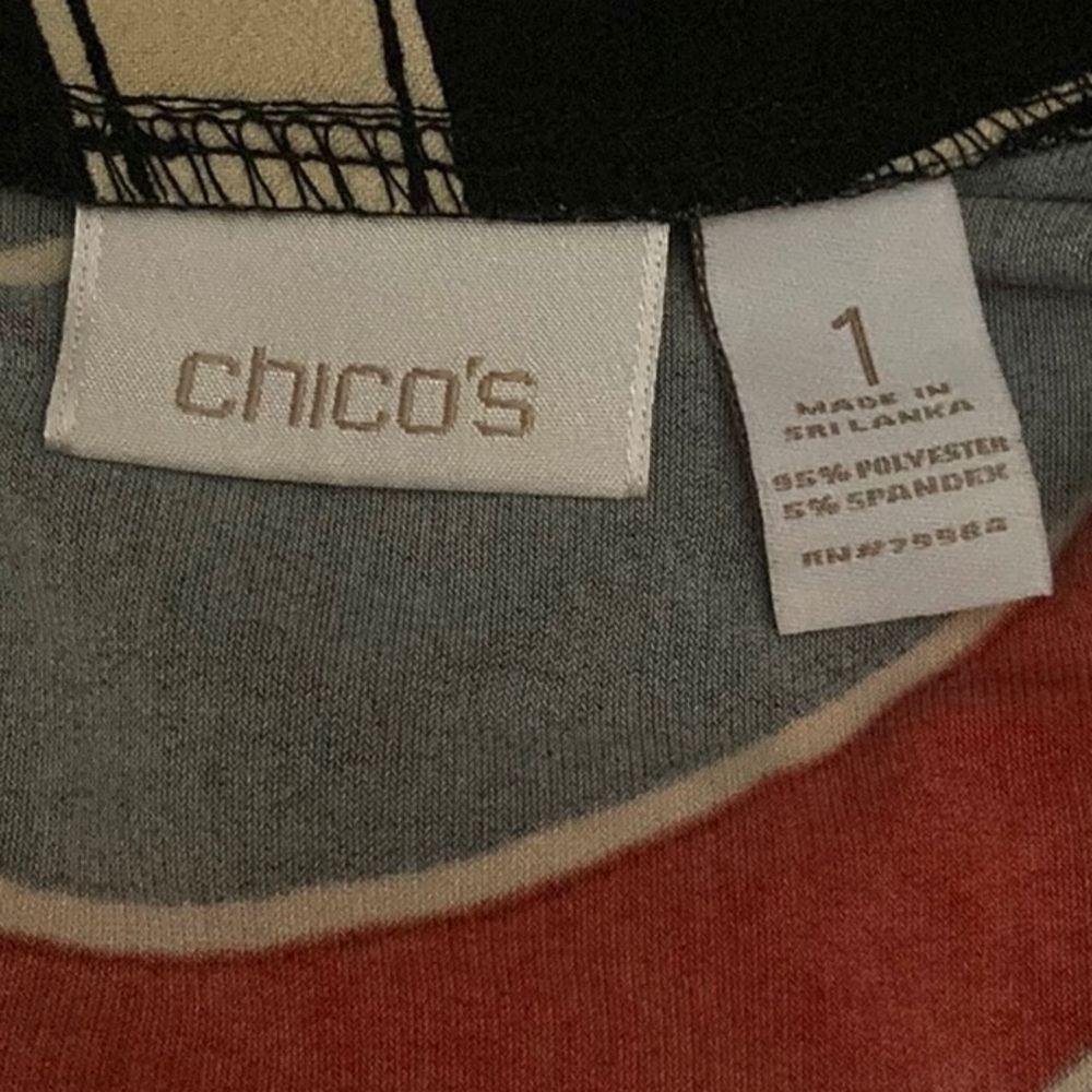 Chico’s V Neck Brody Border Dress Size M - Picture 11 of 11